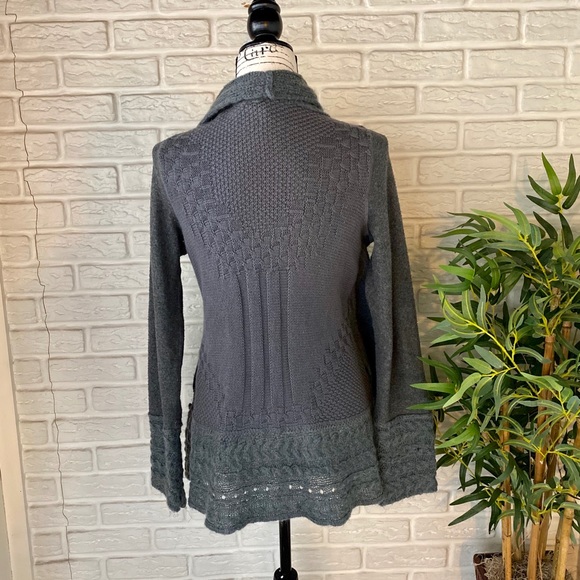 Anthro | Knitted & Knotted Gray Wool / Mohair Blend Cardigan - Picture 5 of 8